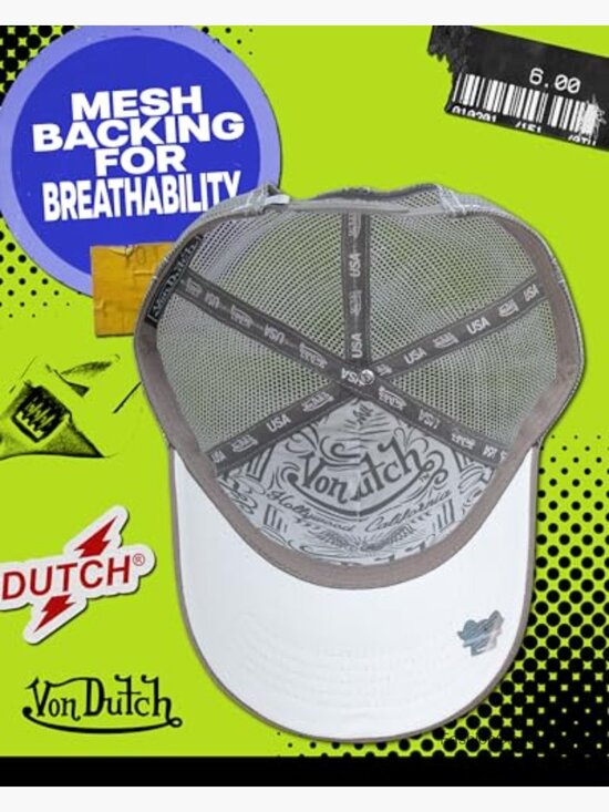 Von Dutch Vintage Style Mesh Back Snapback Trucker Hat Adjustable main image 6